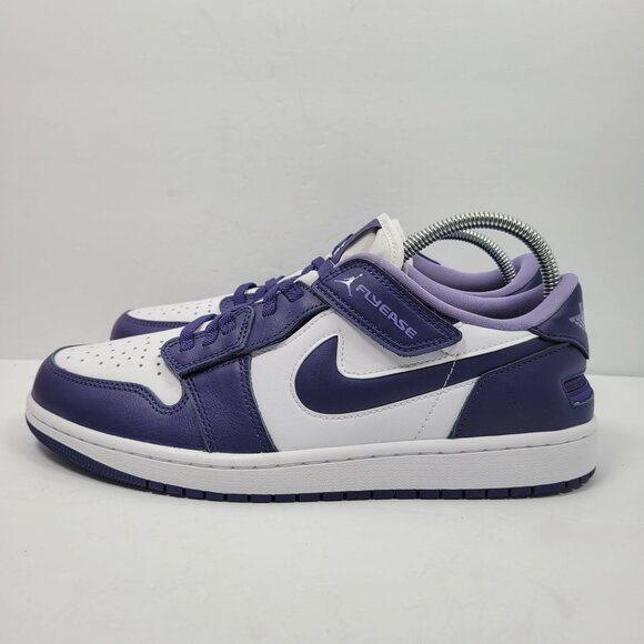 Nike Air Jordan 1 Low Flyease Men's Purple White Sneakers DM1206-515 US Size 11 - Picture 2 of 8